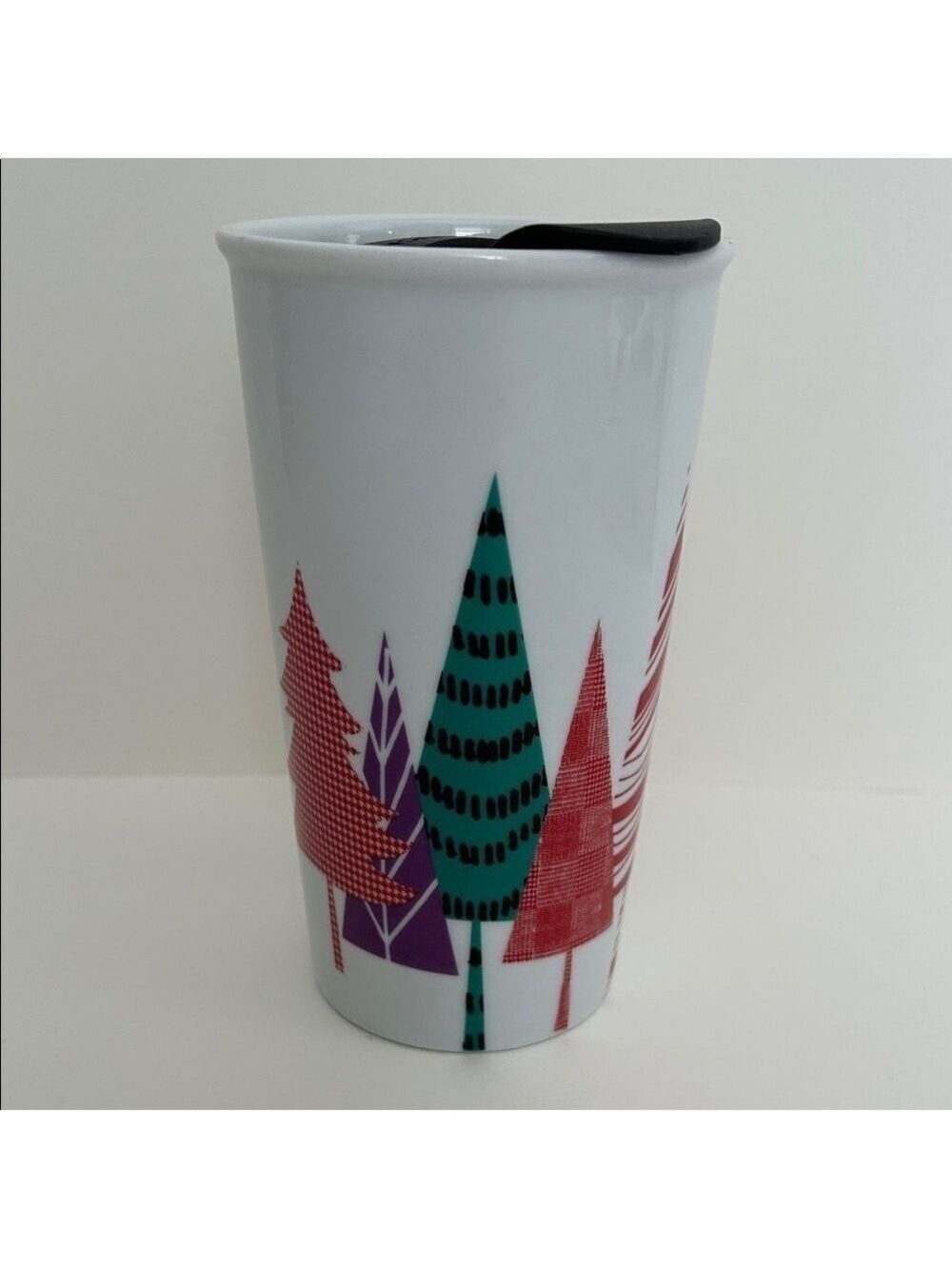 Starbucks 2017 Ceramic Holiday Travel Mug with Lid